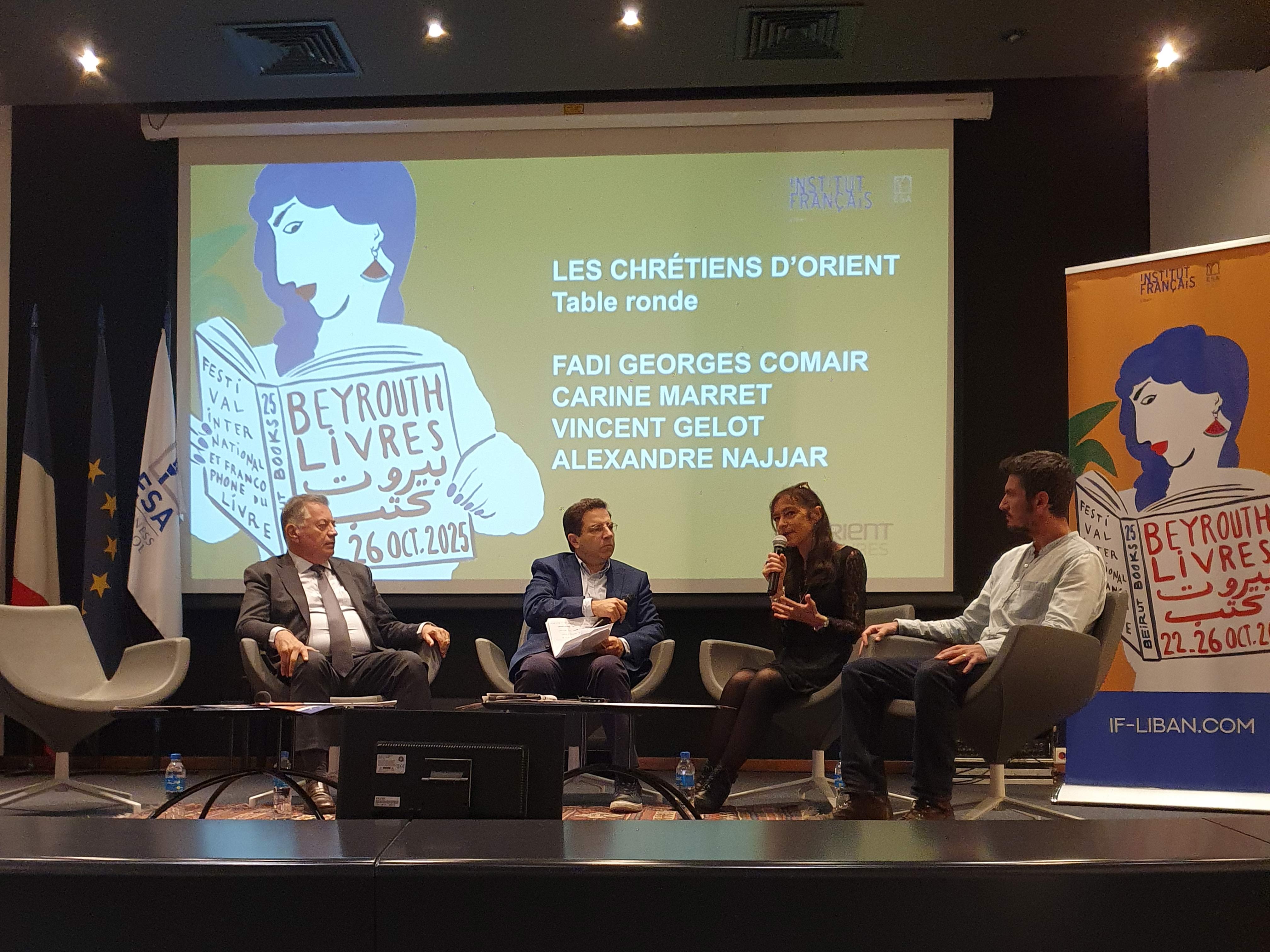 Carine Marret Festival Beyrouth Livres Chrétiens d'Orient Liban L'Orient Littéraire table ronde